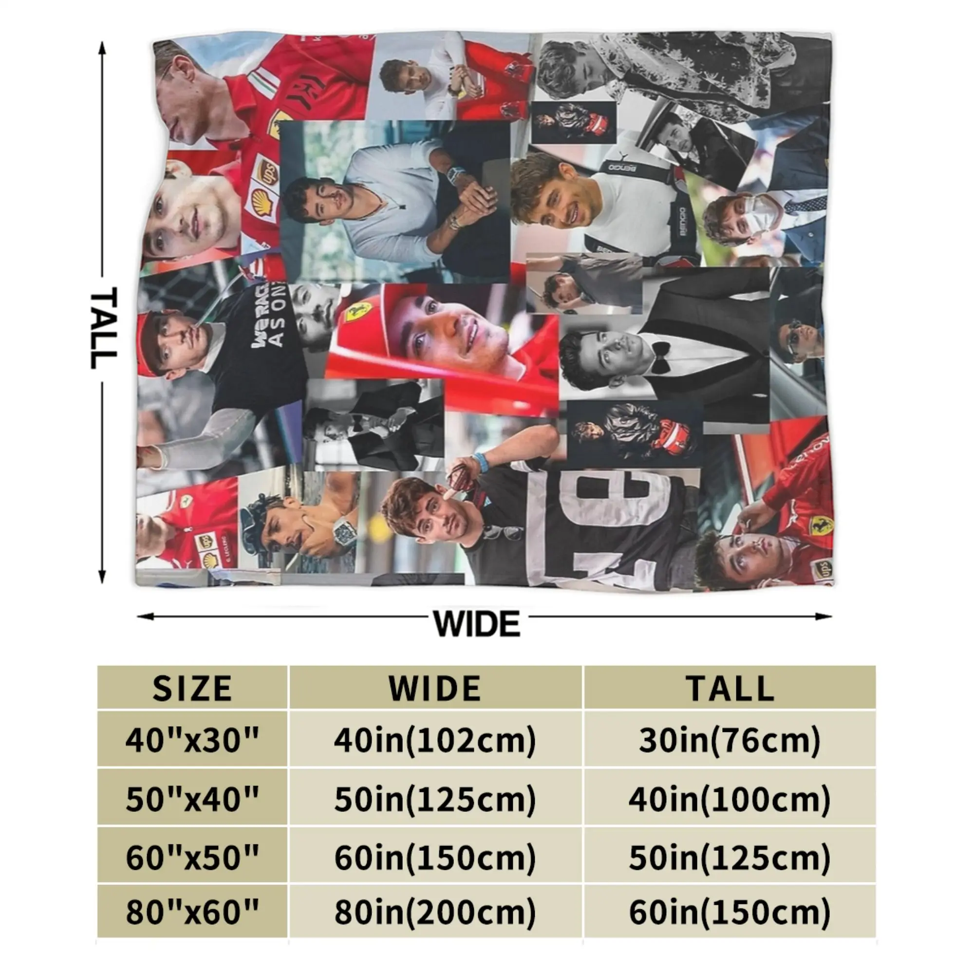 モト・チャールズ・モーターサイクル・レーシング16ブランケット・シャルル・ルクレール・ファジー・オーサム・ウォーム・スローブランケット・寝具・ラウンジ・サマー用