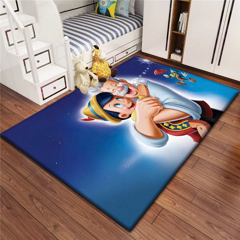 Pinocchio Cartoon printed area carpet for children Living room Bedroom floor mat Kitchen mat Children's Bedroom Mat