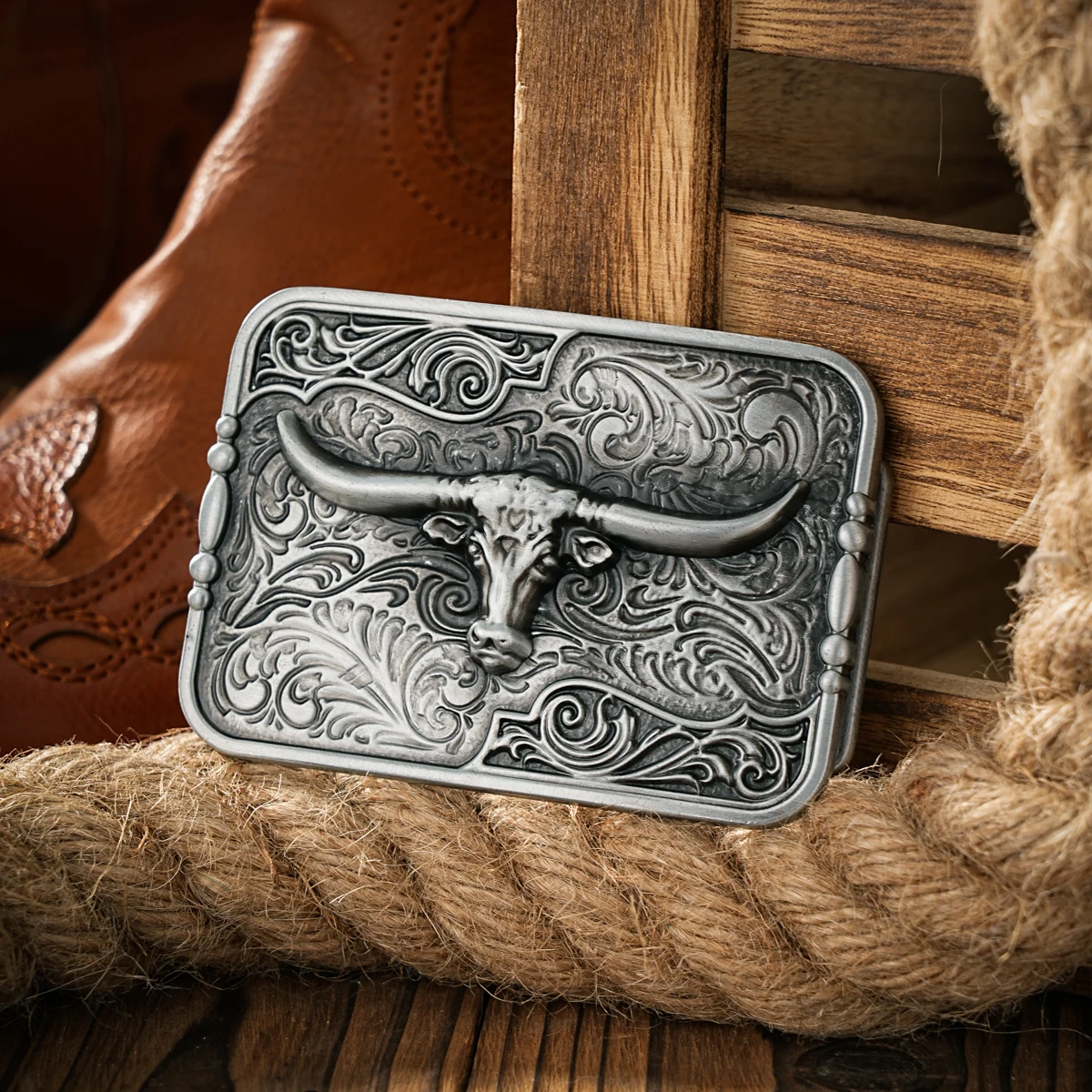 ウエスタンスタイルプレートバックルベルトメタルバックルワンベルトバックル