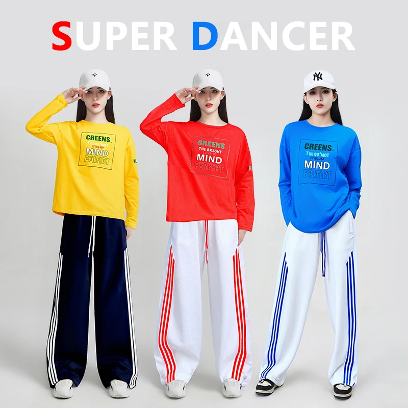 

Костюм для выступлений Fitn для младших классов средней школы, тренажерный зал, класс открытия, orm Chorus Performance, сценический наряд, хлопковая...