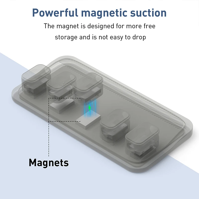 Datenkabel Organizer Desktop Magnetischer Kabelclip Schutz Kabelwickler Reihenstecker Selbstklebender fester USB-Ladeleitungshalter