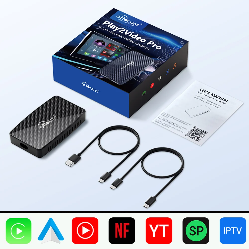 OTTOCAST U2X PRO Wireless Android Auto CarPlay Adapter Carplay Box