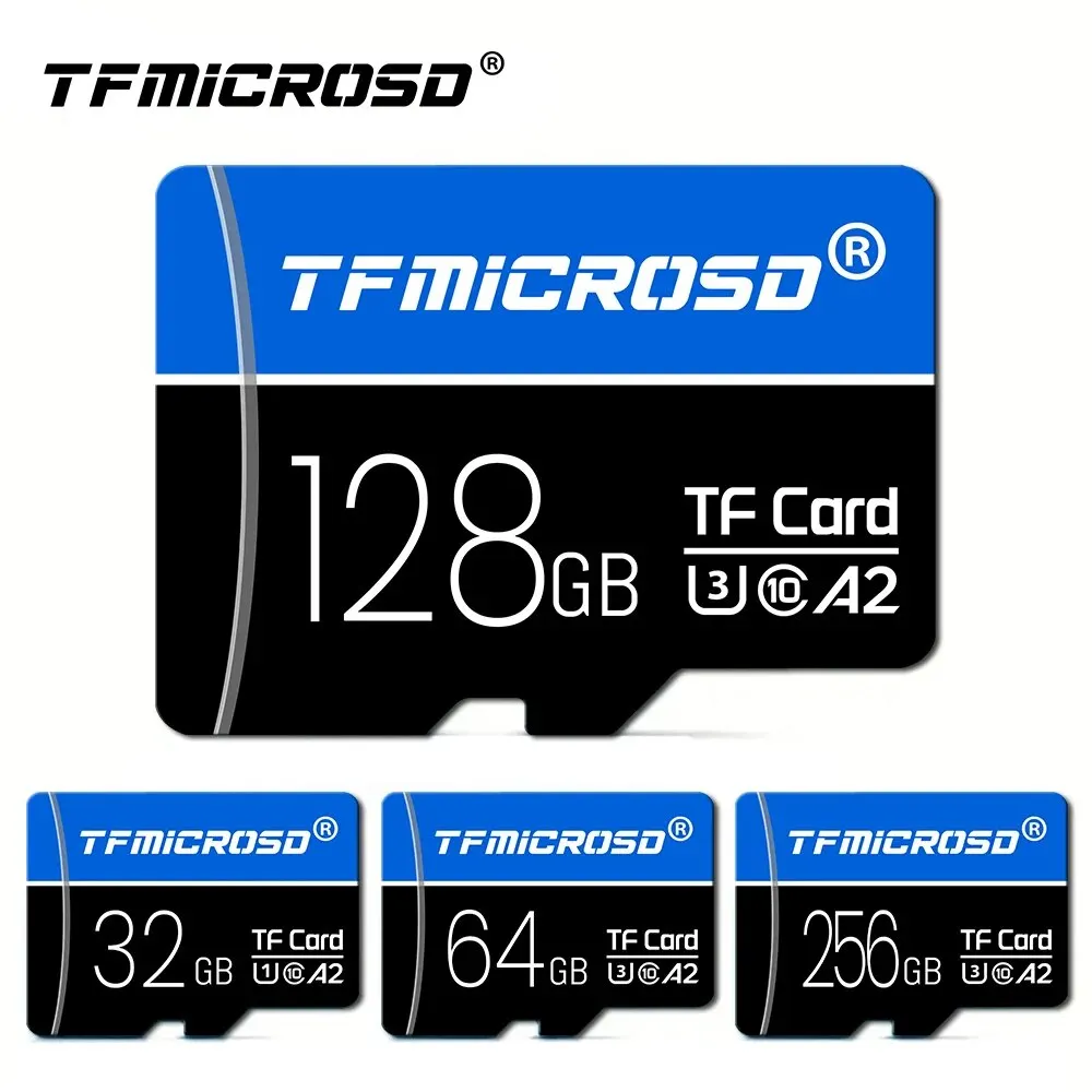 TFMICROSD Memory Card 128GB 256GB 64GB Class10 U3 Speed UP TO 30MB/s 32GB A2 UHS-I Mini Card For Cameras Mobie Phone 4K HD TV