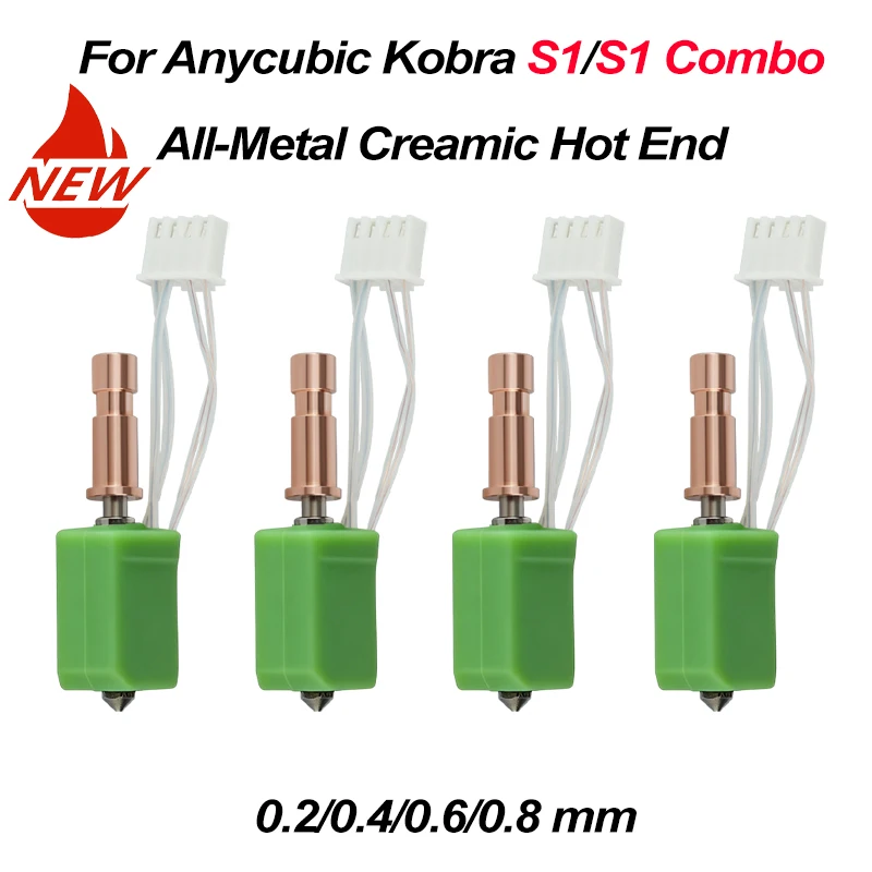 Image of Upgrade Hotend Keramikdüse für Anycubic Kobra S1/Kobra S1 Combo S1C 3D-Drucker 24V 48W Schnellheizung 3D-Drucker Zubehör
