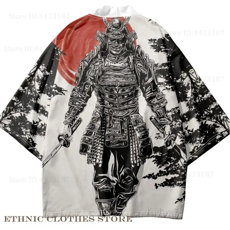 AIAI 2025 cárdigan japonés de talla grande con estampado, camisa para mujer, Kimono Aori Yukata, Cosplay para hombres, ropa tradicional samurái S