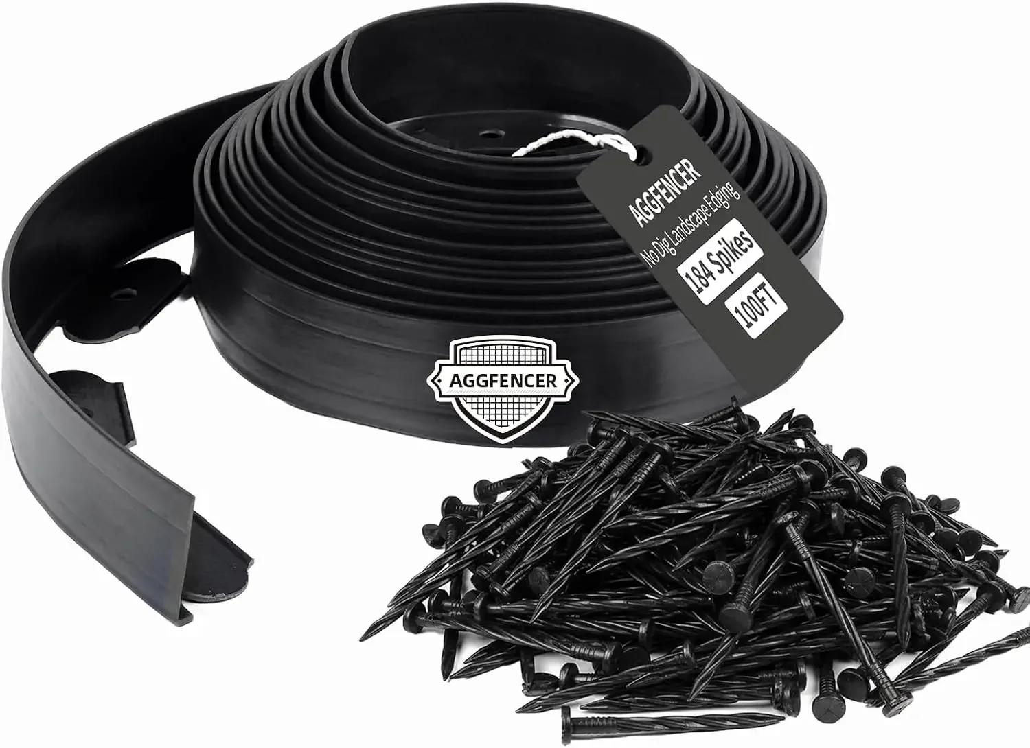 Landscape Edging 4IN Tall 100FT No Dig Flexible Garden Edging Borders | Plastic Flower Bed Lawn Edging Kit for Lawn Yard Grass