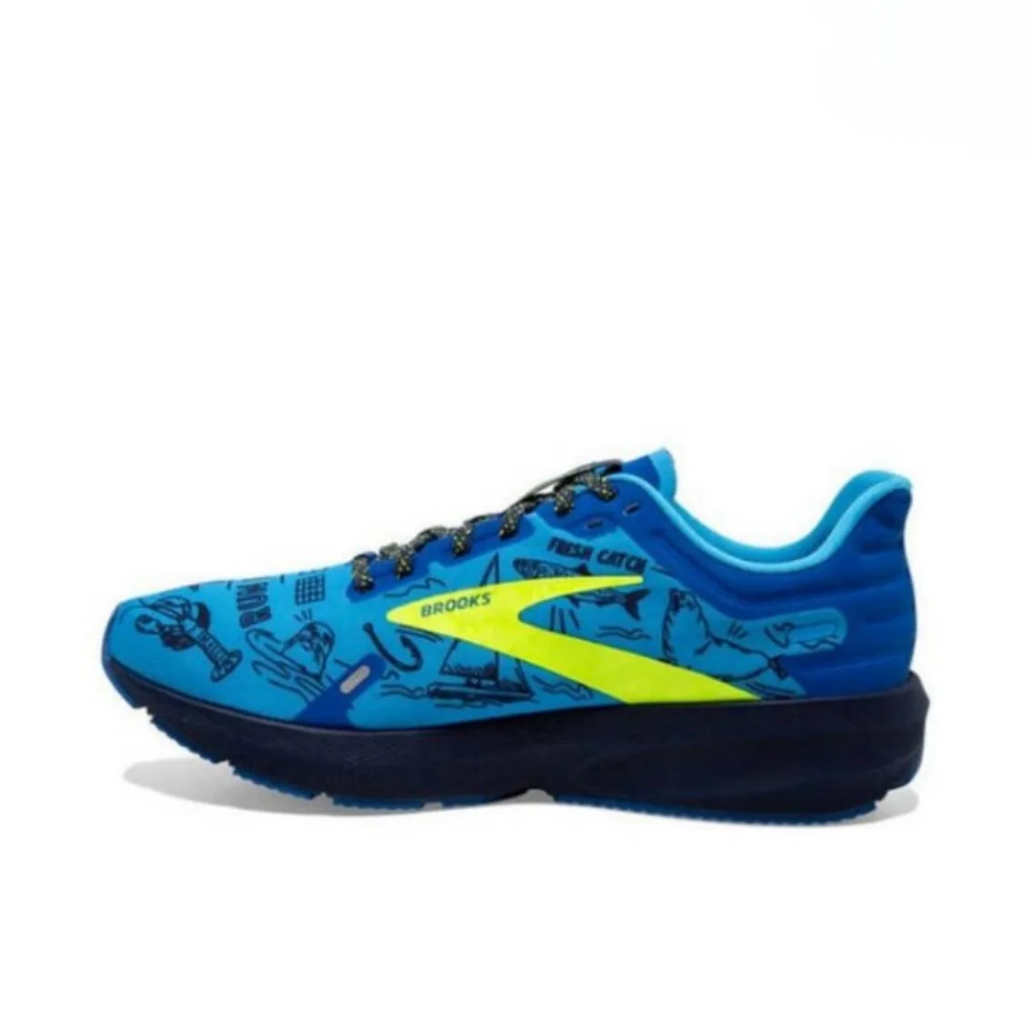 Brooks Launch Speed 9 ultra lightweight cushioning, durability, comfort, breathability, casual sports running shoes, navy blue