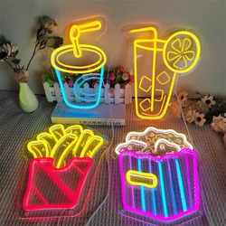 Lemon Neon Sign for Hot Dogs Open Logo Neon Tube Vintage Bright Sign Handcraft Lamp Fast Food Restaurant Store Displays Lamp