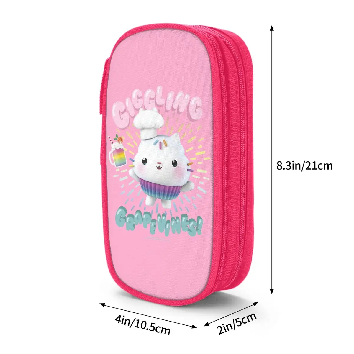 Kids Gabbys Dollhouses Love Cakey Cat Pencil Case School Pencil Cases Double Layer Kids University Pencil Bag School Supplies