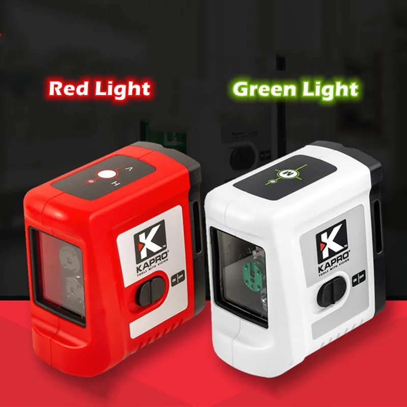 

KAPRO Magnetic Laser Level Green/Red Light Cross 2 Line Mini Laser Casting Line Marking For Woodworking Construction Use