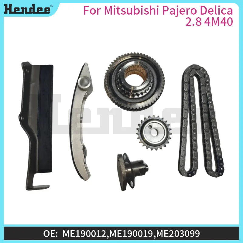 Single Row Timing Chain Kit for Mitsubishi Pajero Delica 2.8 4M40,Automotive Parts OE:ME190012,ME190019,ME203099,ME200248