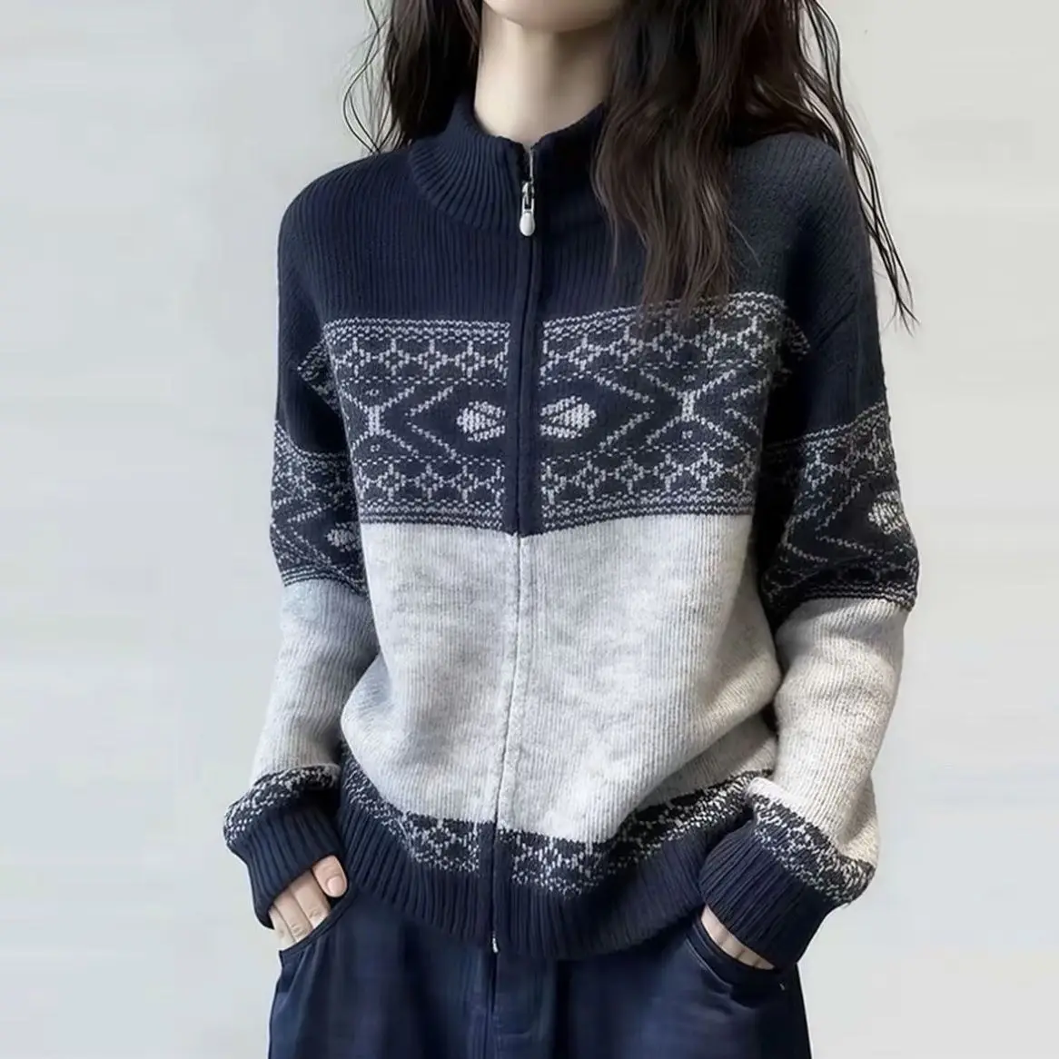 2000s Subculture Casual Zip Up Sweaters Cardigan Y2k American Vintage Print Hooded Sweatshirt Harajuku Sweet Gothic Jumper Coats