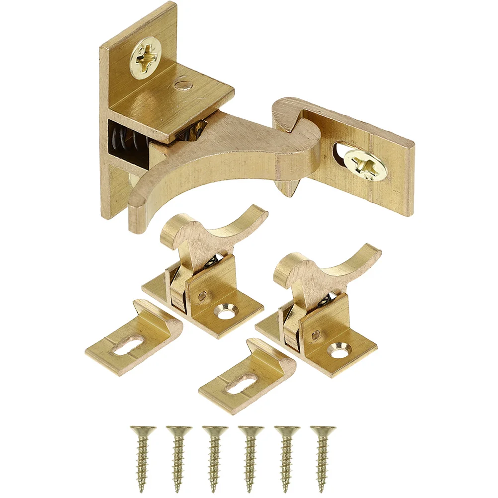 

3pcs Copper Door Window Locks Durable Anti theft Latches for Cabinet Furniture Gate Shed Garage Doors Accessories Sculpture