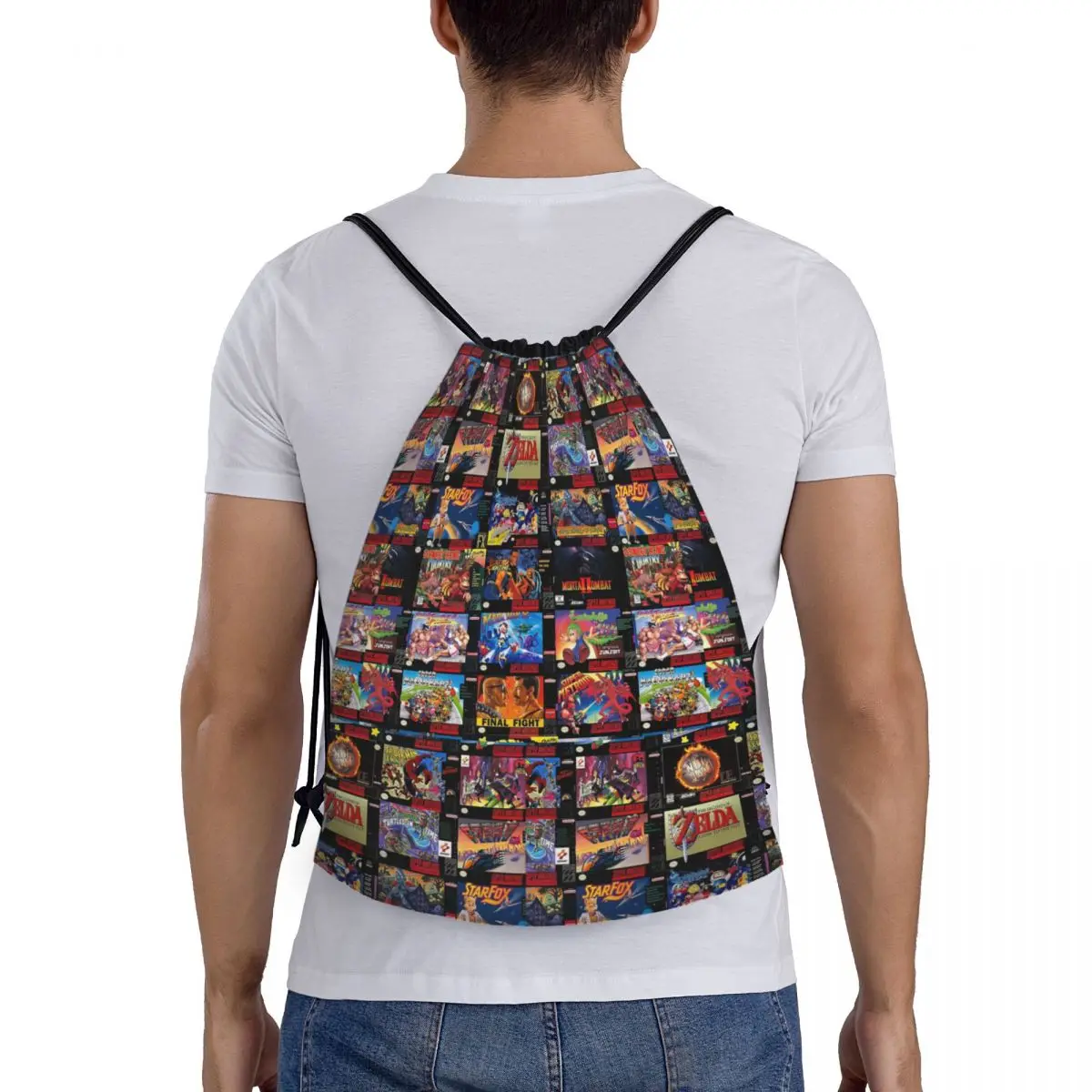 

Retro Gaming Boxes Backpacks Multi-function Portable Drawstring Bags Sports Bag Book Bags For Travel School