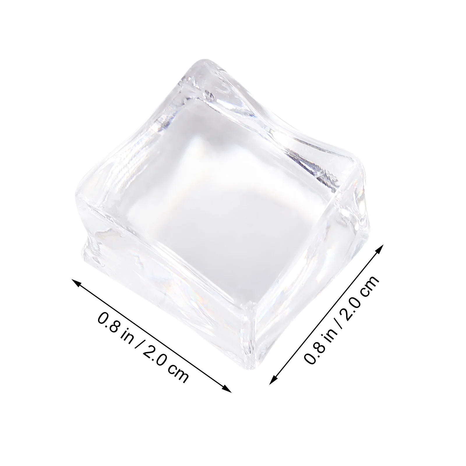 1 Juego de cubitos de hielo artificiales, rocas trituradas de hielo de imitación acrílicas transparentes, accesorios de fotografía, rocas de cristal de simulación decorativas para el hogar