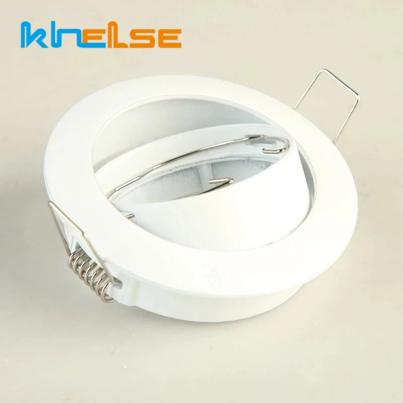 5 szt. Oprawki wpuszczane regulowane do downlightów, aluminiowe podstawy do lamp sufitowych LED, uchwyt na żarówki GU10 MR16 do reflektorów punktowych