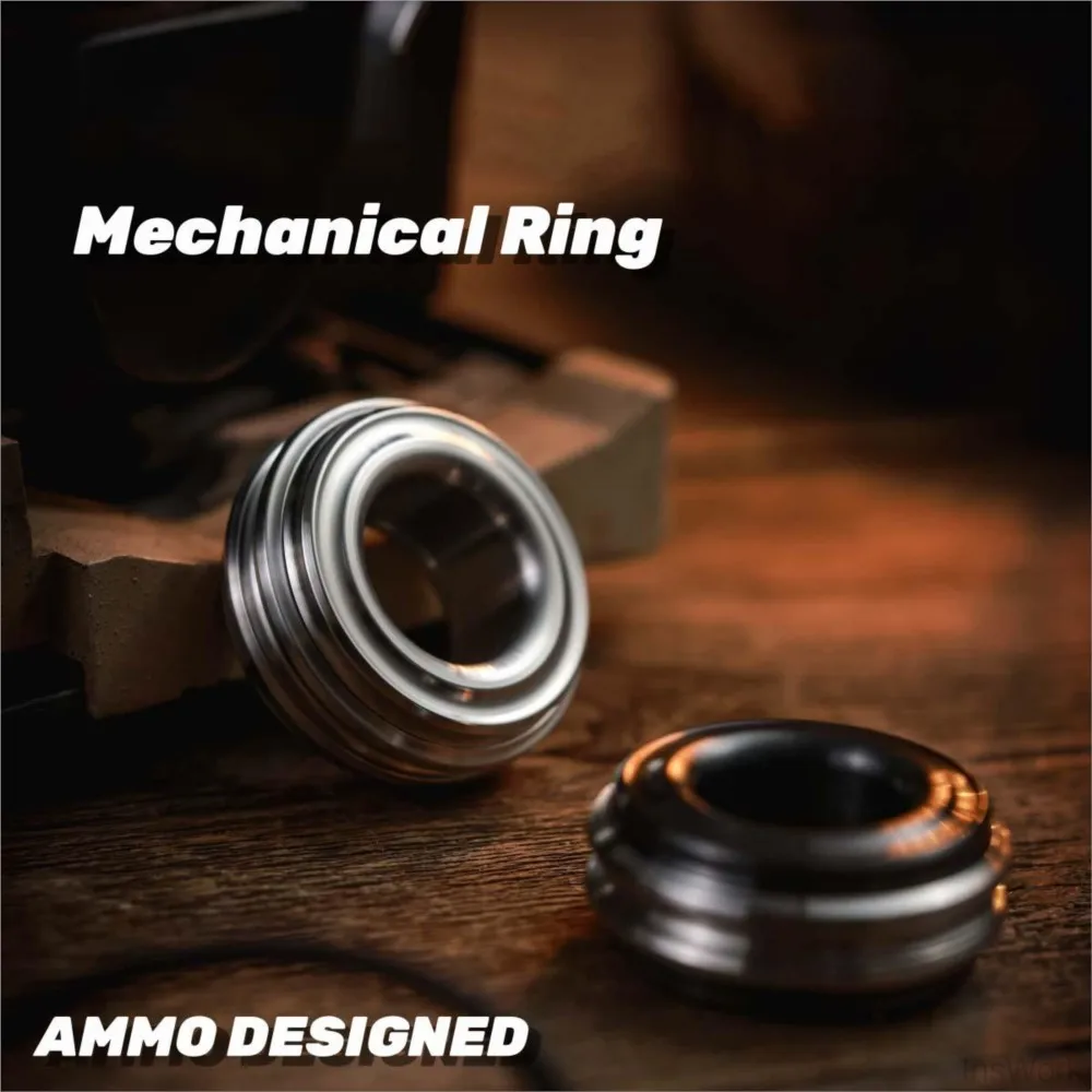 ACEdc Mechanical Ring Haptic Mode Intense Mode Mechanical Spring Structure Non-magnetic Screws Decompression Toys