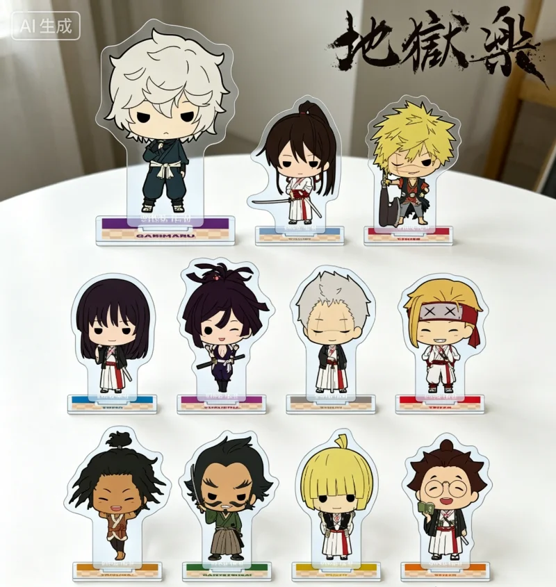Anime Hell's Paradise: Jigokuraku - Soporte acrílico estilo Toma Q, llaveros, adorno de escritorio, regalos para festivales