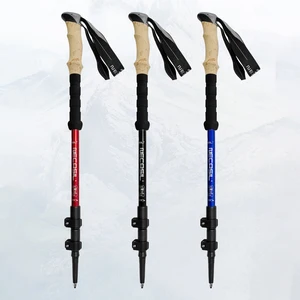 Ultraleves Anti-Chocker-Sticks, Aluminium, Außenspaziergänge, Teleskop-Trekking, Kletterstangen, Stöcke, 135 cm, 1PC 12 Hauptverkaufsschock Bastons - №5