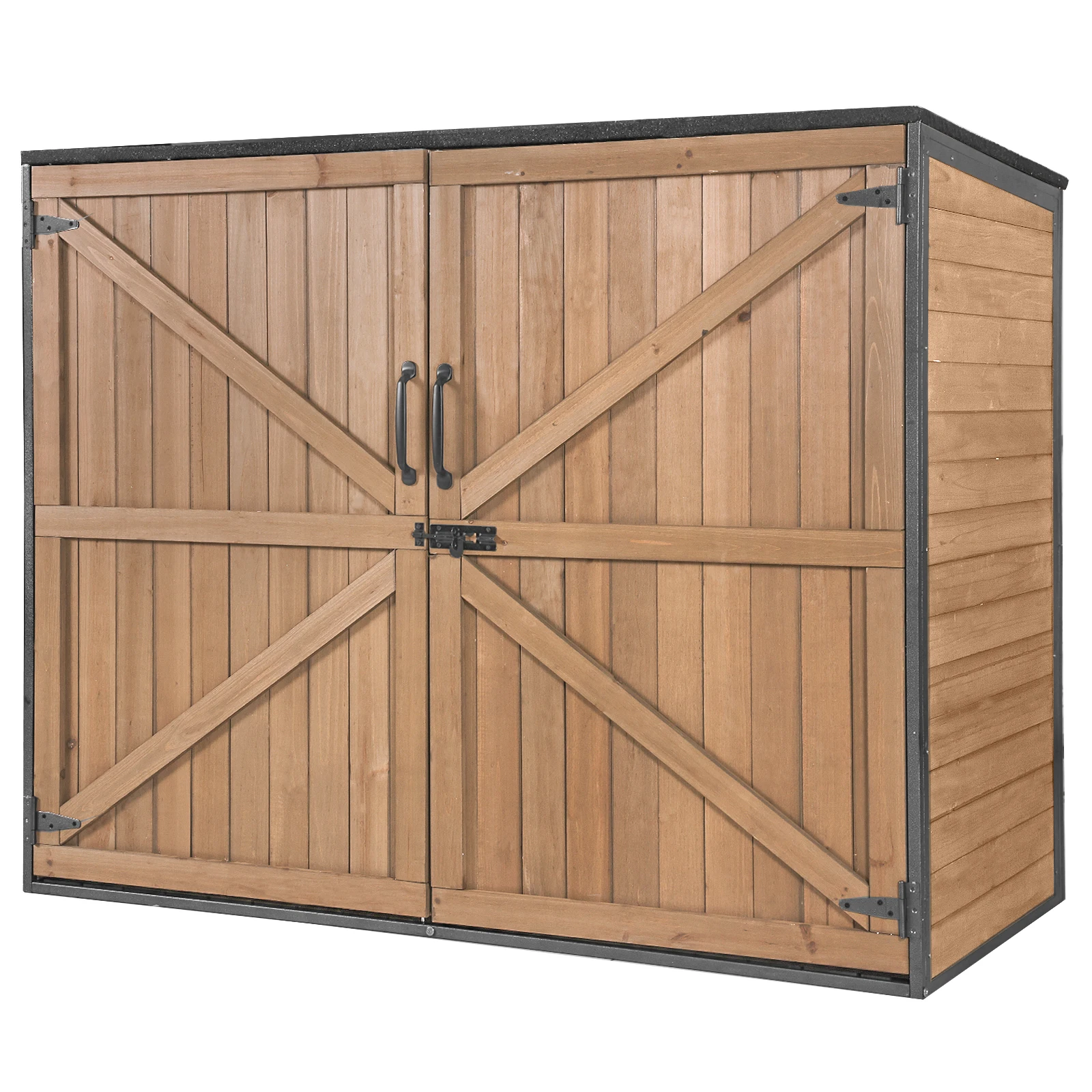 

Outdoor Storage Shed | Strong Metal Frame|Storage Cabinet for Trash Cans and Yard Tools 4.2 ft. x 2.3 ft.