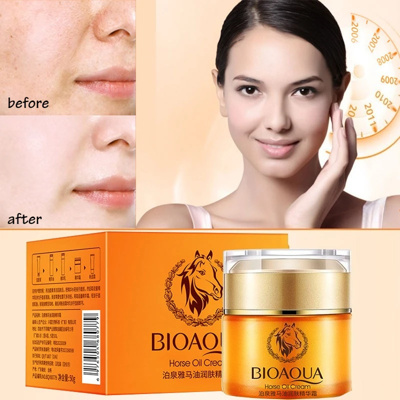 

BIOAQUA Horse Oil Cream essence Cream Moisturizing Improve drying Improve drying Skin Brightening face cream Skin Care