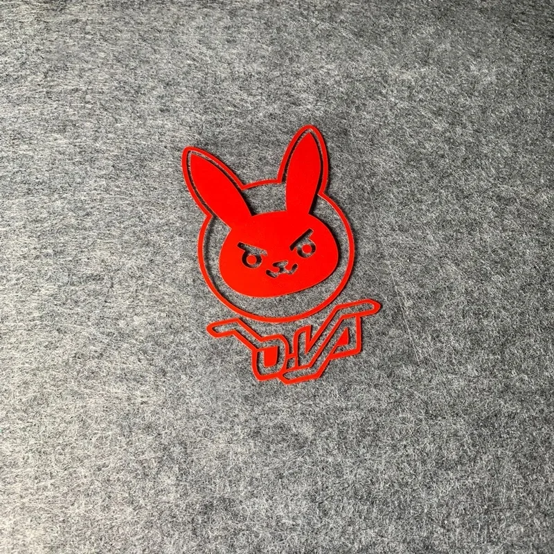 1PC Hollow DVA Rabbit Reflective Waterproof Sticker Overwatch Hero Decal For Car Motorcycle Laptop Luggage
