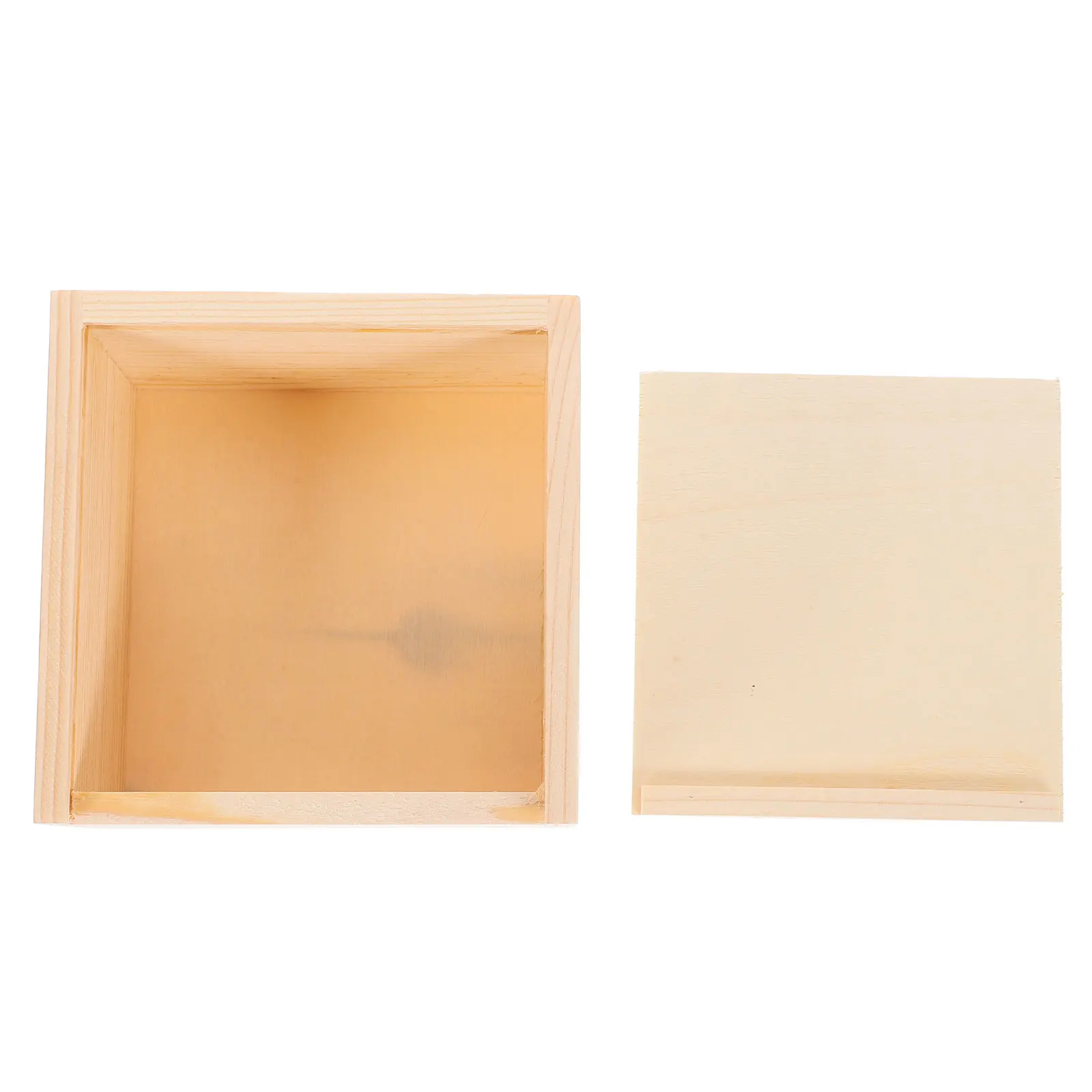 

Wooden Gift Box Storage Organizer for Rings Bracelets Jewelry Vintage Square Crate Eco Friendly Durable Wooden Jewelry Case