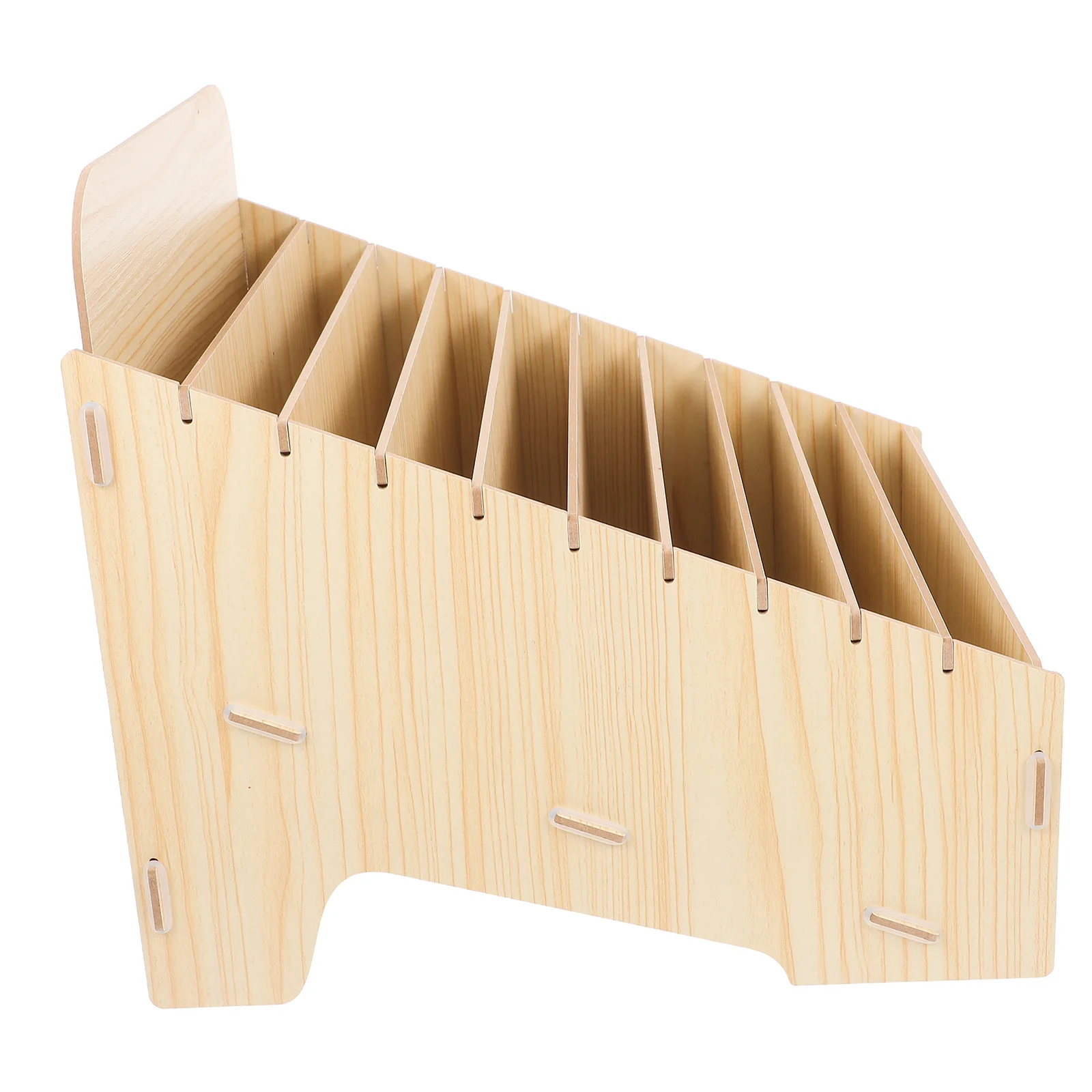 

Wooden Desktop Organizer Box for Sorting Mail Invoices and Documents Large Capacity Desk Storage Solution for Office Home