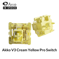 Akko V3 Cream Yellow Pro Switch 5 Pin 50gf Linear With Stable Dustproof Stem For Mx Mechanical Keyboard (45 pcs)