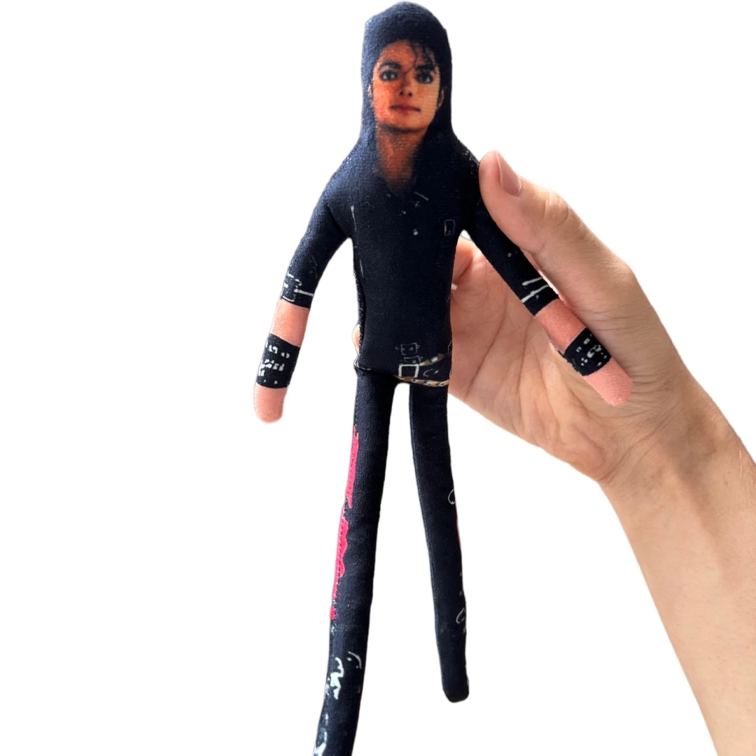 2026 New Michael Jackson Cosplay Prop Doll Plush Figure Joint Mobility Soft Stuffed Room Decor Collection Gift Abstract Design
