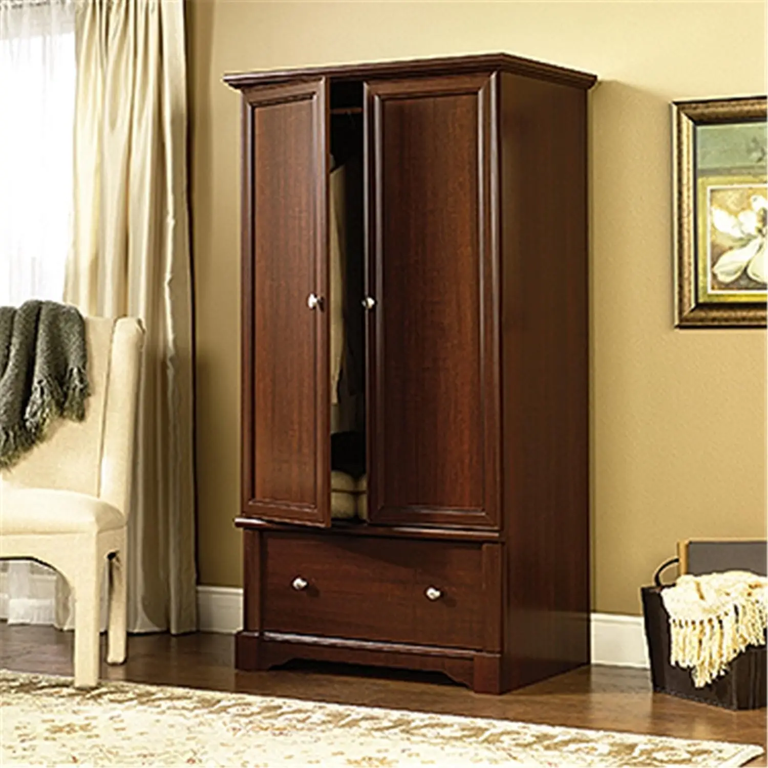 

Sauder Palladia Armoire, Select Cherry finish