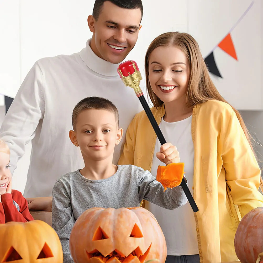 

2Pcs Halloween Cosplay King Cane Prop Royal Wand Decorative Walking Stick Role Playing Costume Accessory Royal King Wand