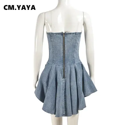 12 best sales denim- och diamantklänning - №9