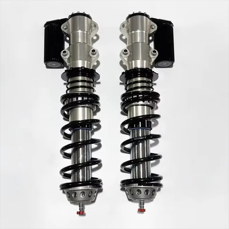 Front & Rear Inch Diameter Racing Coilover Shock Absorber Integrated Remote Reservoir Black Finish LYQ