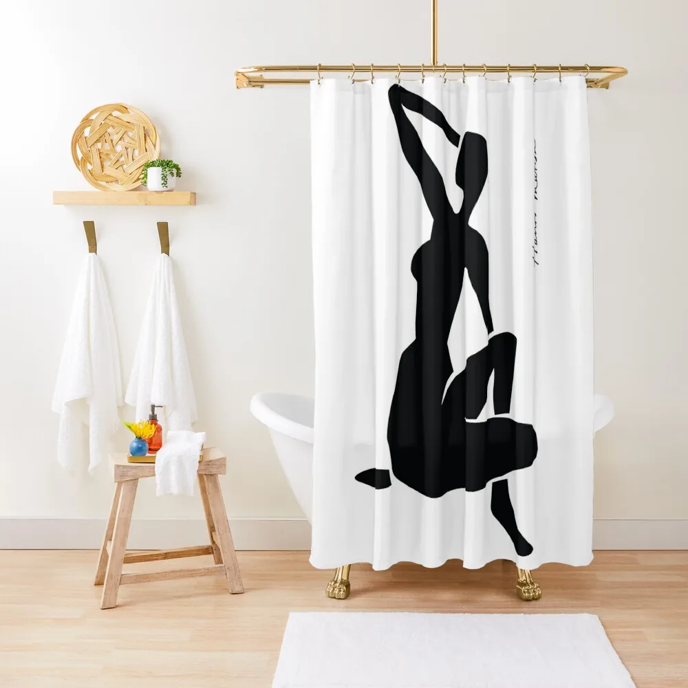 

Черная телесная занавеска для душа в стиле Matisse, набор для душа для ванной комнаты, современные аксессуары для ванной комнаты, занавеска