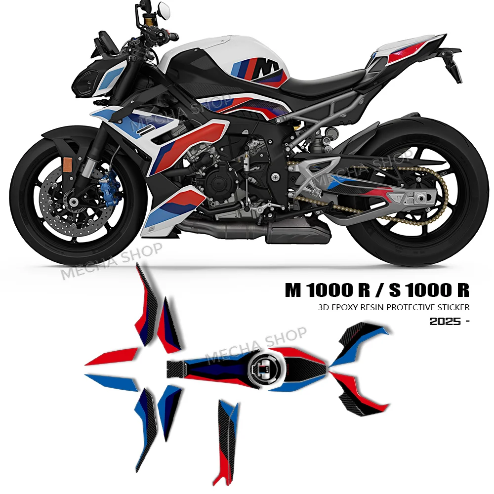 Motorcycle Accessories Tank Pad 3D Epoxy Resin Sticker Protection Kit For M1000R S1000R 2025 2026