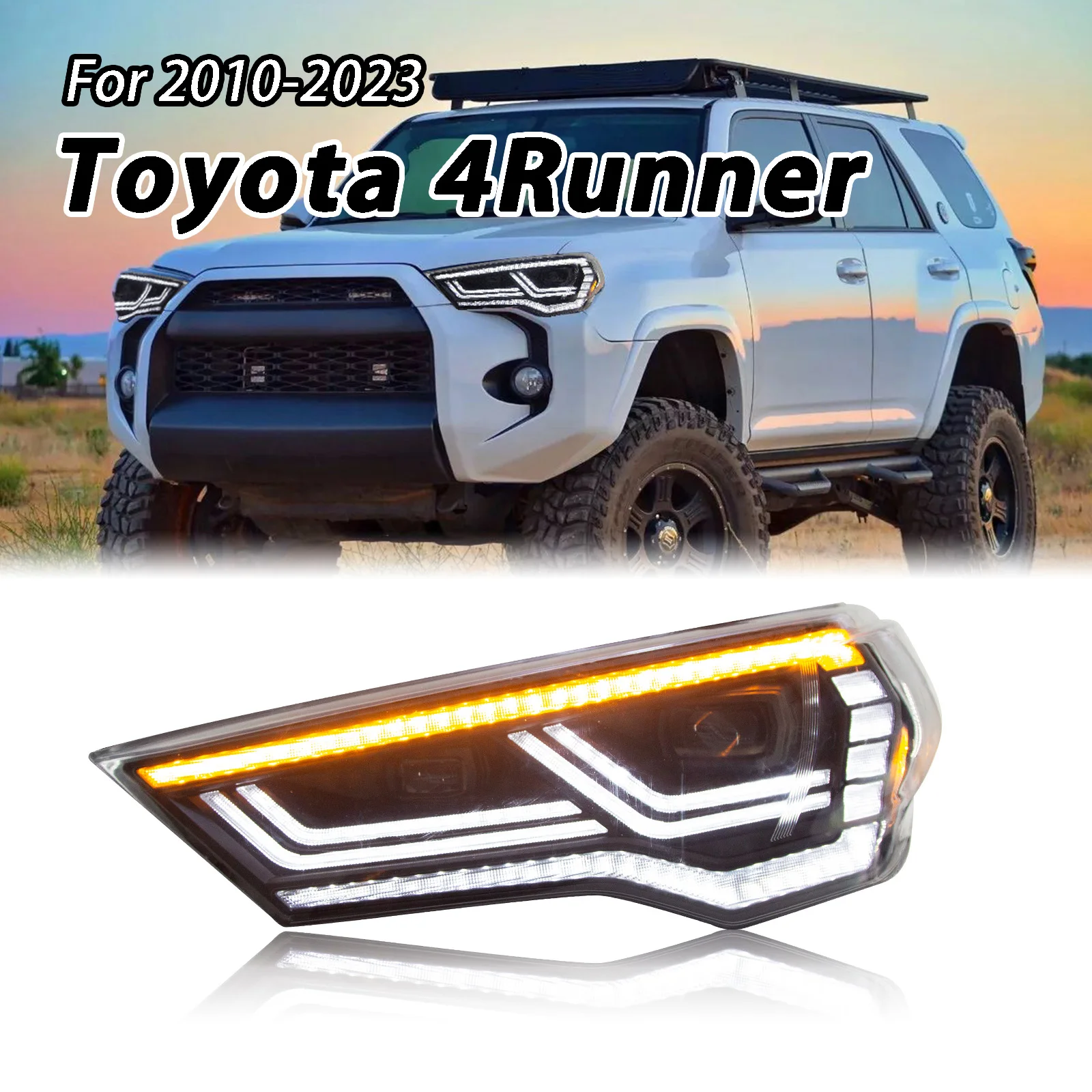 

DK Motion LED Headlights 2010-2023 For Toyota 4runner 4 Runner Headlamps Assembly
