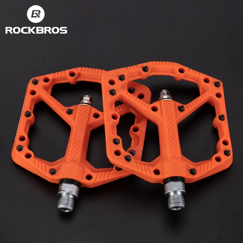 ROCKBROS Bike Pedals Platform Bicycle Flat Non-slip Ultralight MTB Road Pedal Bearings Cycling Mountain Waterproof Accessories