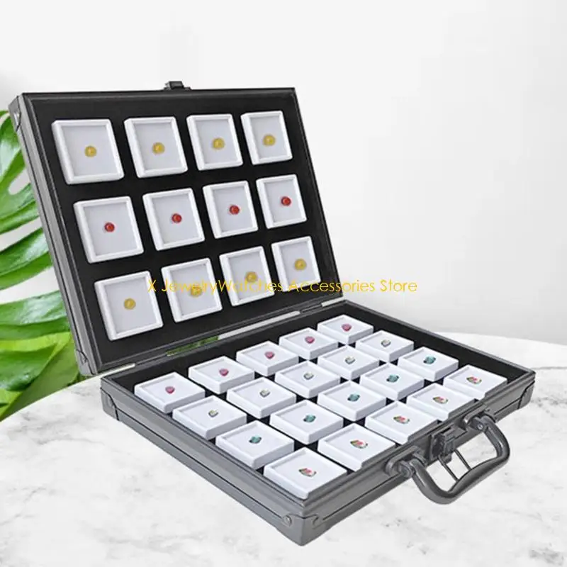 

31KD 30/12 штук вставка прочный ящик для хранения ювелирных изделий из алюминиевого сплава портативный дизайн