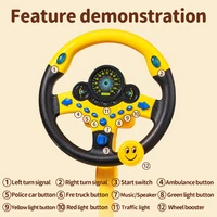 Electric Simulated Driving Steering Three-Dimensional Portable Wheel Copilot Toy Light And Sound Educational Children's Gifts 2