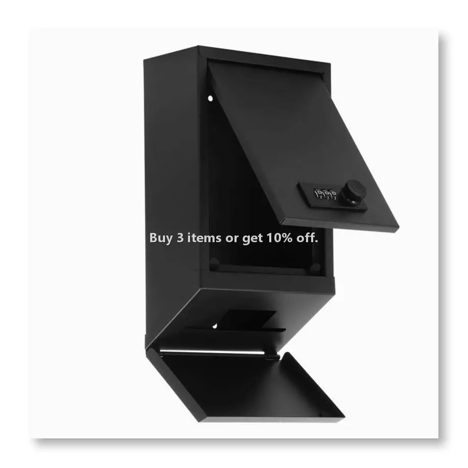 ◉Metal Locking Mailbox Wall Mounted Hanging Mailbox Lockable Outdoor Mail Box for House Ballot & Collection Key Drop Box
