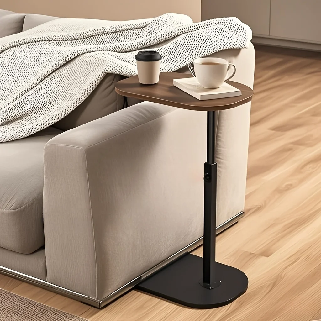 360 °   Mesa lateral extensível em forma de C, mesa de centro minimalista com estrutura de metal de 1 peça |   Mesa lateral de sofá que economiza espaço para quartos