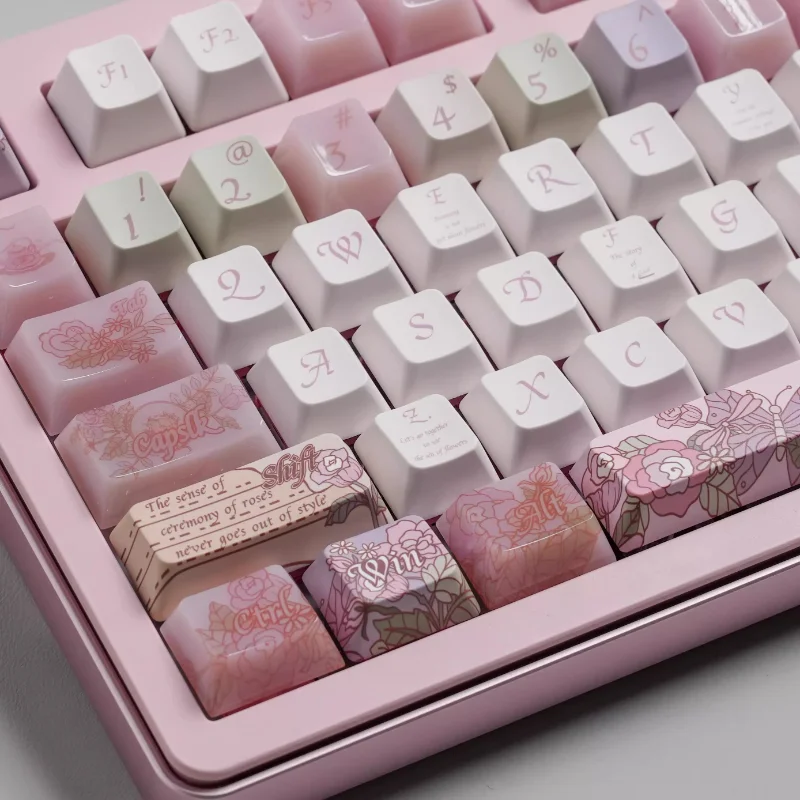 mifuny-pink-ballet-theme-keycaps-pbt-fc-profile-keycap-custom-jelly-key-caps-for-mechanical-keyboard-gaming-accessories-gifts