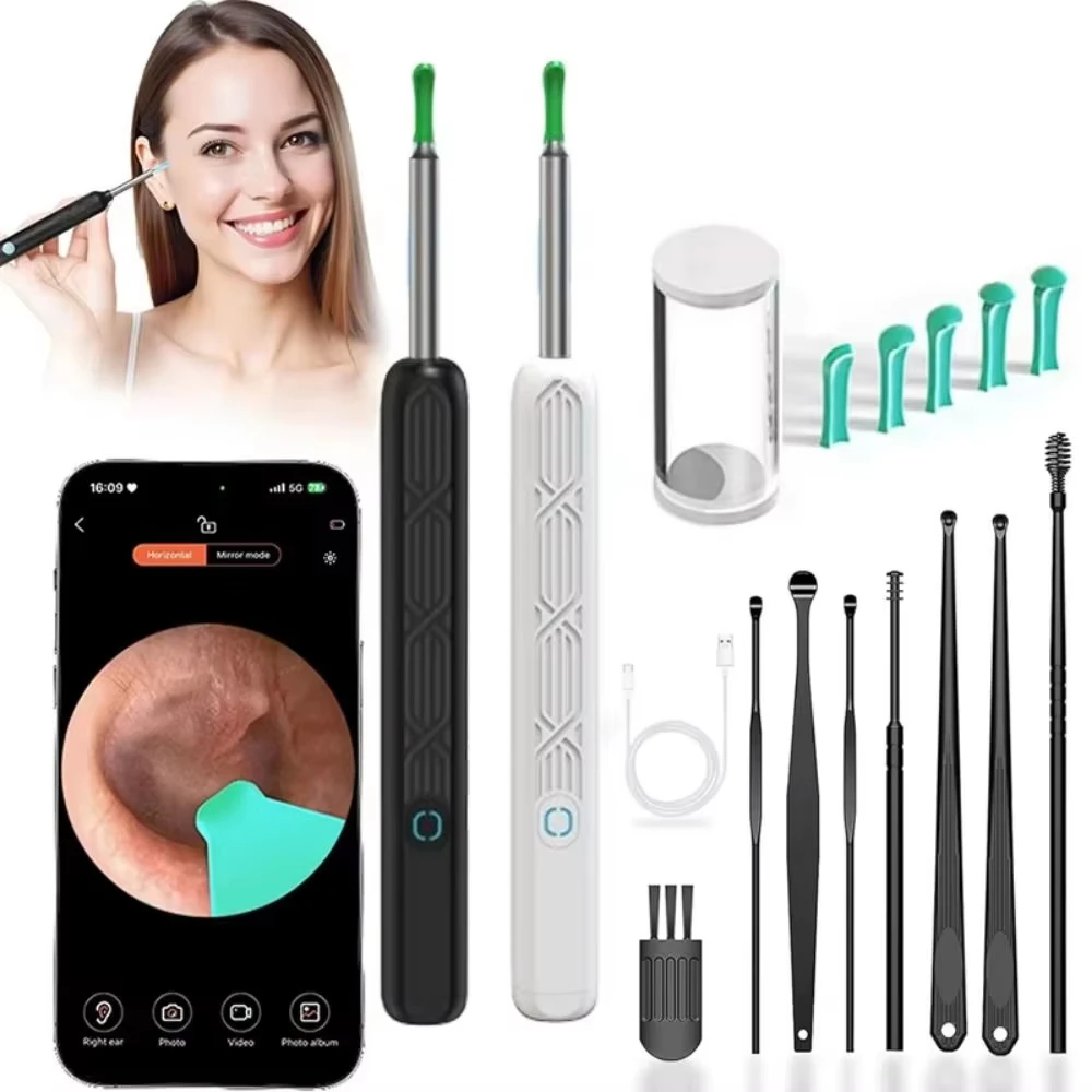Smart Visual Ear Cleaner Wireless Wi-Fi HD Camera Wireless Otoscope LED Lights USB Charging Ear Wax Removal Tools Ear Cleaning