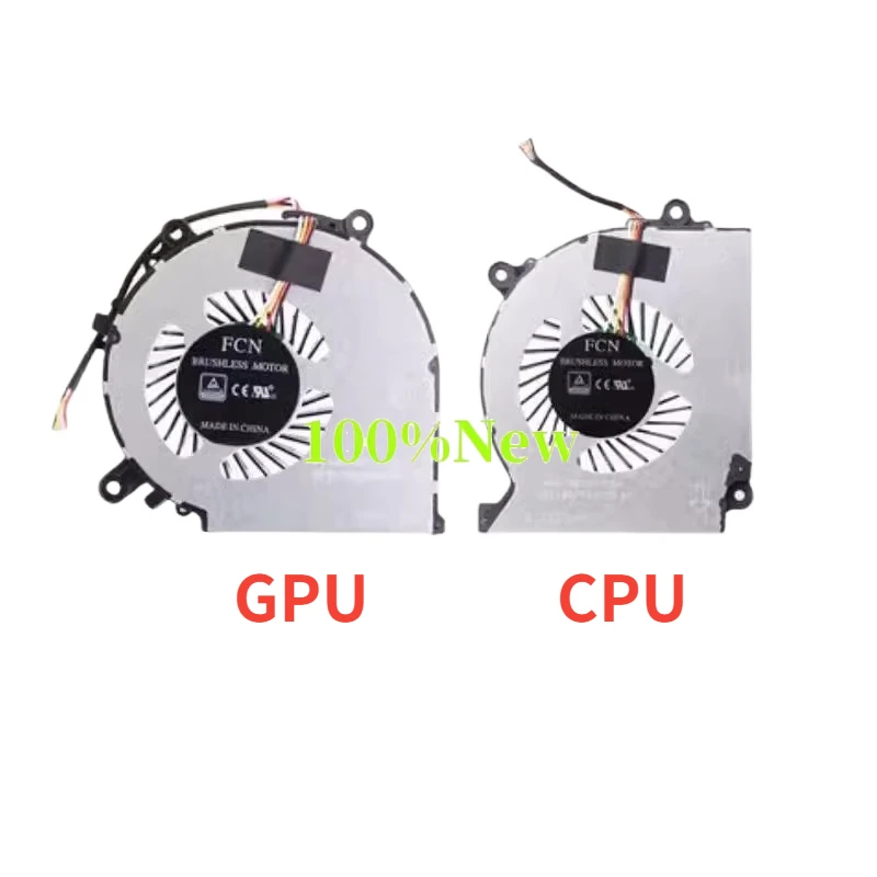 New CPU GPU Cooler Fan For Clevo NB50TK1 NB60 Shinelon DD2 DC2 Plus ZX6 CP5S1 DFS150705350T FKNC DFB451005M20T FKNB Radiator