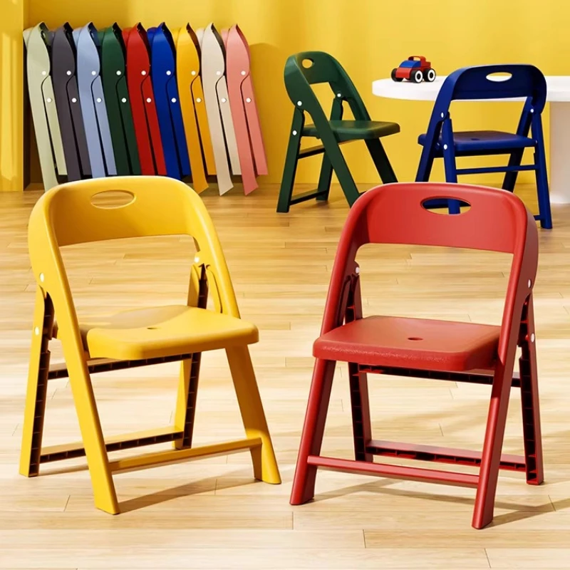 Plastic Child Chair Kids Dining Chairs Soft Square Children Desk Chair Girl Children's Furniture Children's Storage Cabinet Room