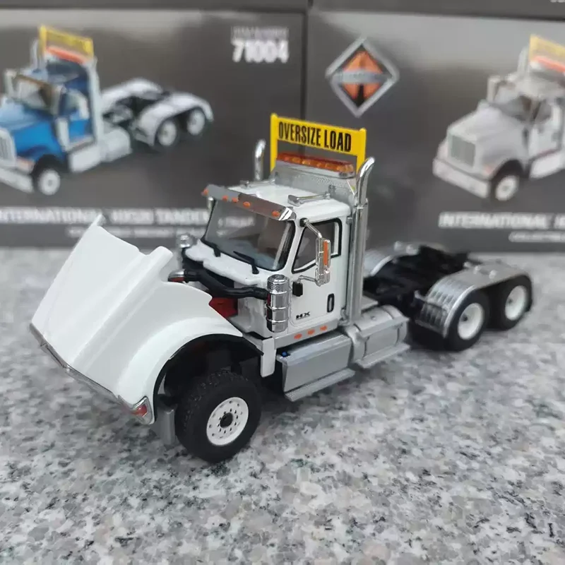 (Paint Blemishes) DM Diecast 1:50 Scale International HX520 Tractor Head Alloy Flatbed Truck Model Static Display Collectible