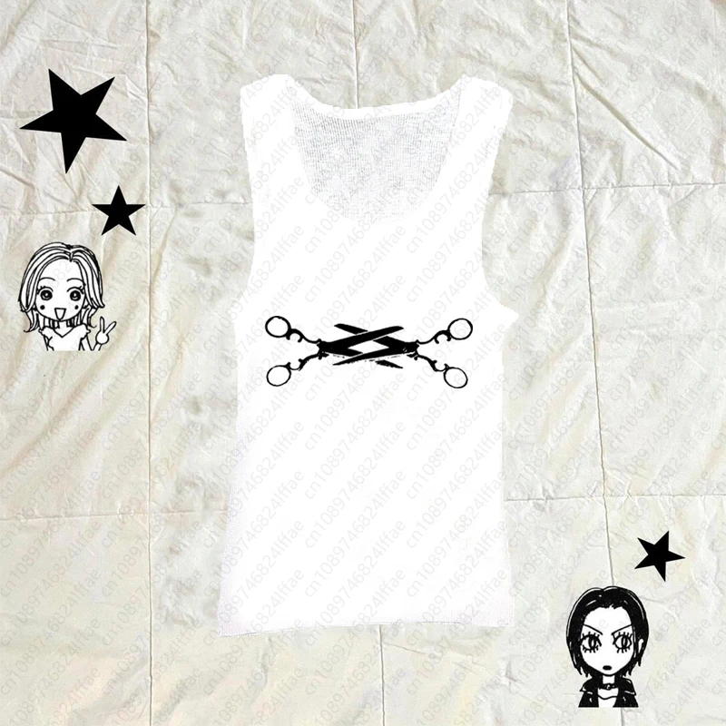 Millennium style Y2K Street Hot Girl Slimming Edition Harajuku Retro Women'sT-shirt Punk Sexy Gothic Short Sleeve Fake Two Piece