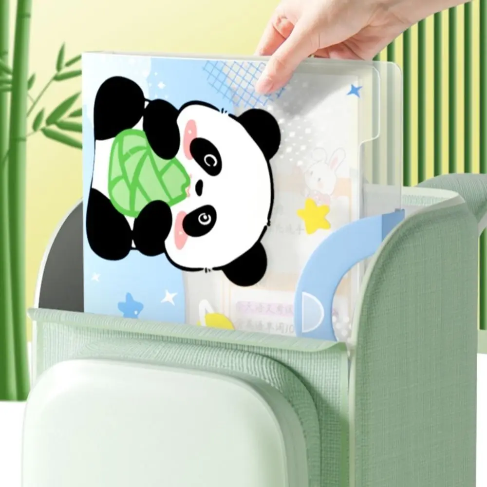 Cute Panda A4 File Bag File Folder Large Capacity 5/8/12 Layers Student Homework Orginizer Chinese Style with Index Stickers