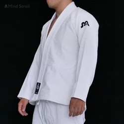 White BJJ GI JIU JITSU Mindstroll 400GSM CLEAN cotton SUMMER LIGHT uniform kimono